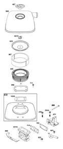 Air Cleaner Group Diagram and Parts List for 541477-2240-H7 400000 - 699999 Briggs and Stratton Engine